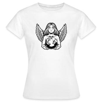 Gaia Grec Ancien Déesse Grecque Païen - T-shirt Femme - blanc - Devant - AI Model Female 172 dark (172cm)