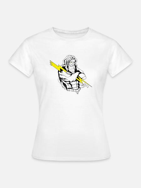 Zeus god van de hemel en donder Oudgrieks - Vrouwen T-shirt - wit