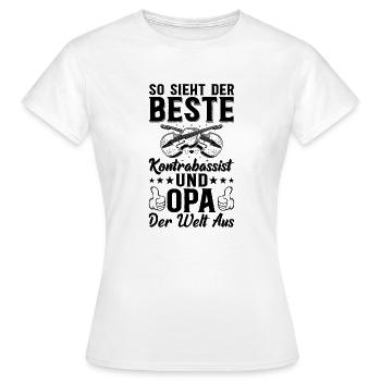 Double Bass Player Grandpa Double Bass Player - Frauen T-Shirt - Weiß - Vorne - AI Model Female 172 dark (172cm)