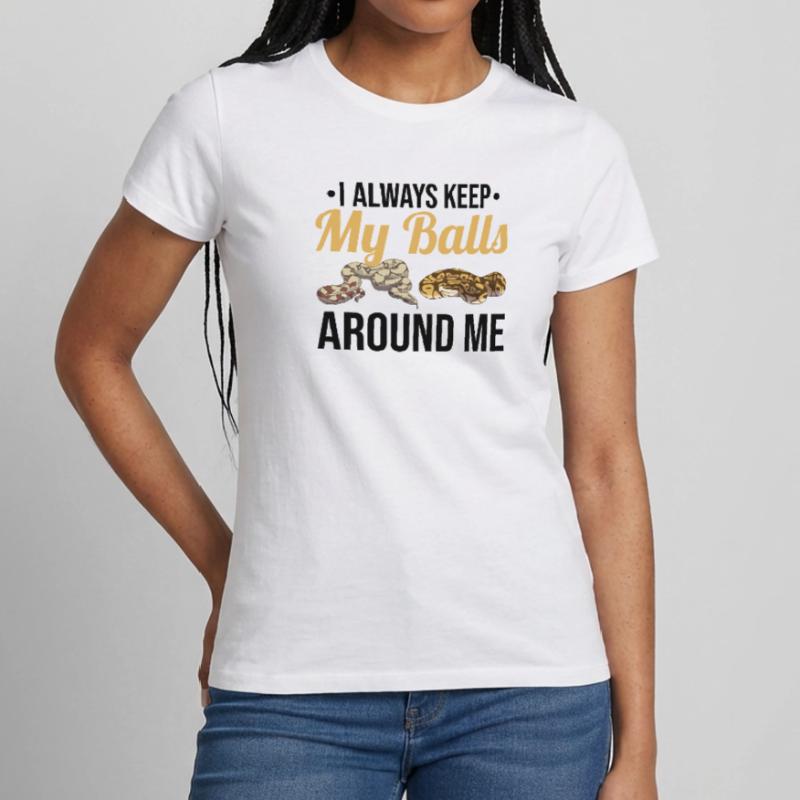 Drôle de boule Python Serpent T-shirt Femme