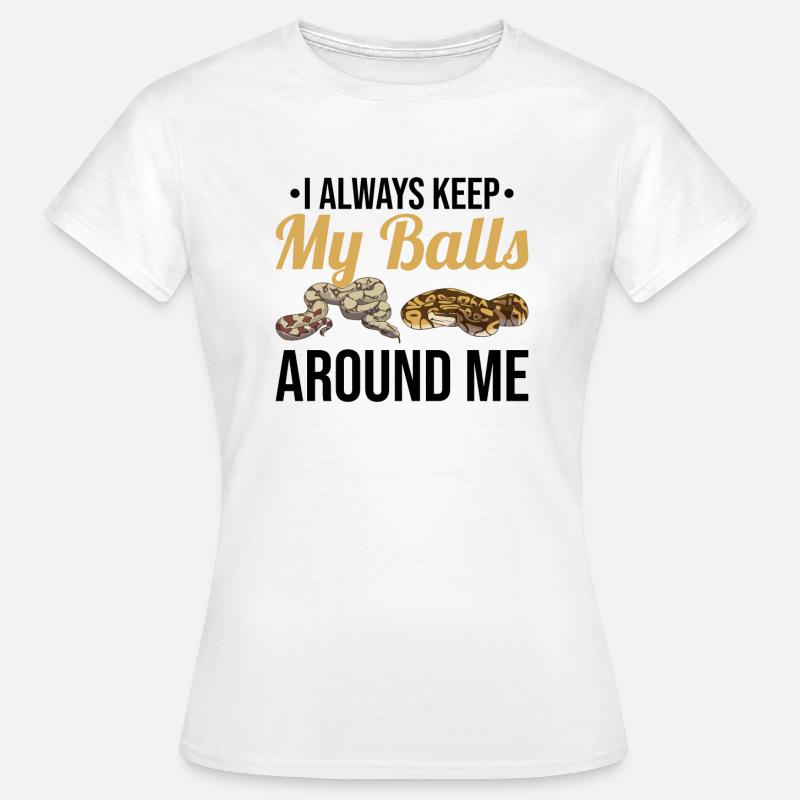 Drôle de boule Python Serpent - T-shirt Femme - blanc