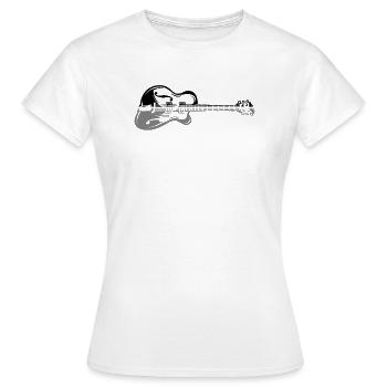 Guitar Player Guitarist Musician - Guitar - Frauen T-Shirt - Weiß - Vorne - AI Model Female 172 dark (172cm)
