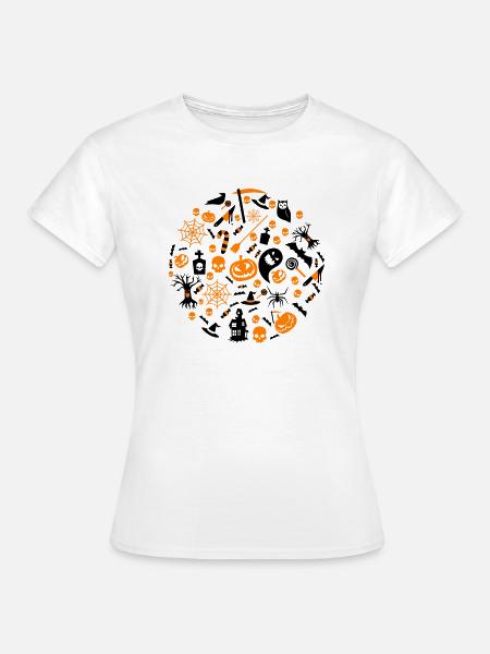 Halloween Ikonen - Frauen T-Shirt - Weiß
