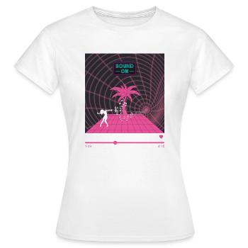 Tanzende Dancing Queen im Wurmloch - Frauen T-Shirt - Weiß - Vorne - AI Model Female 172 dark (172cm)