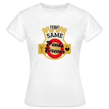 Same Penis Forever - Women's T-Shirt - white - Front - AI Model Female 172 dark (172cm)