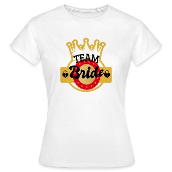 TEAM BRIDE - Frauen T-Shirt - Weiß - Vorne - AI Model Female 172 dark (172cm)