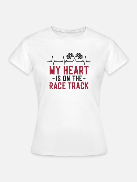 Drag Racing Race Car Girlfriend - Frauen T-Shirt - Weiß