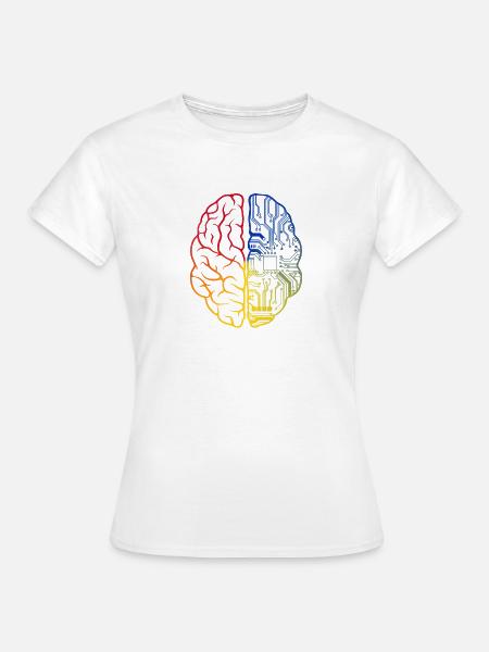 Programmierer Coder - Entwickler Programmieren Gehirn - Frauen T-Shirt - Weiß