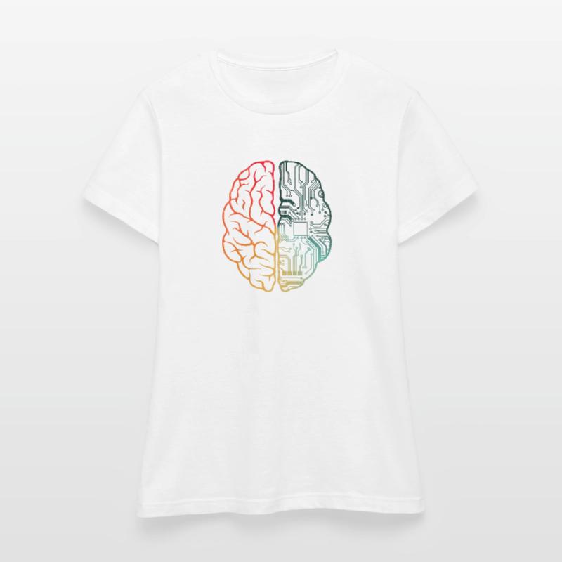 Programmeur Coding - Developer Programming Brain T-shirt Femme