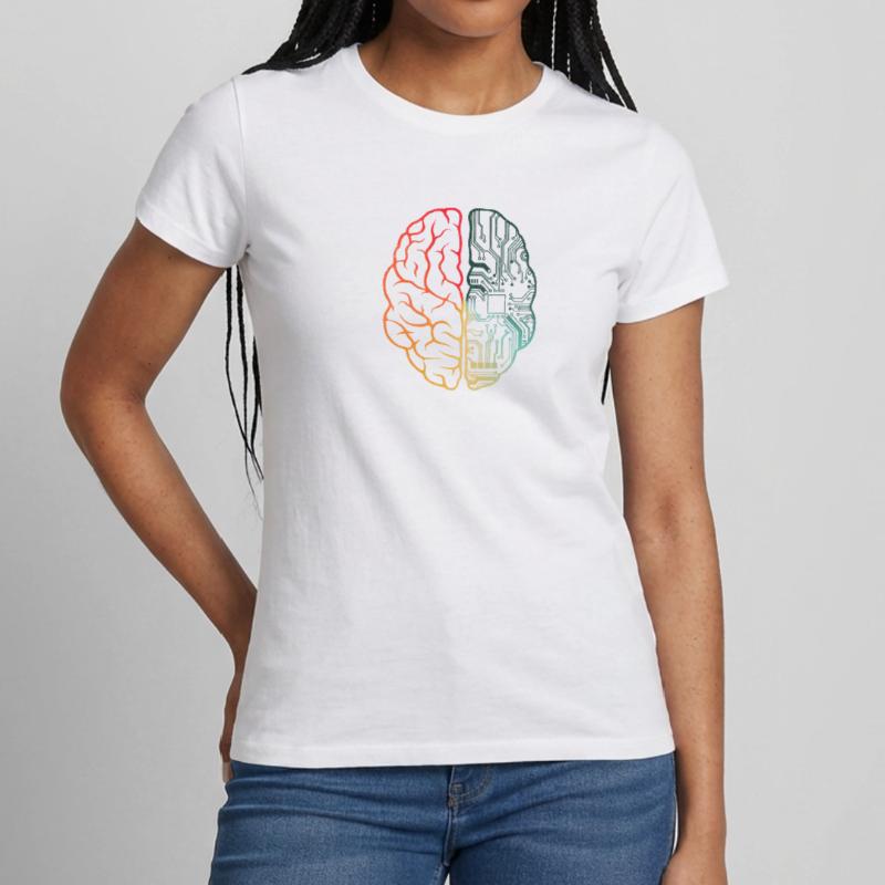 Programmeur Coding - Developer Programming Brain T-shirt Femme