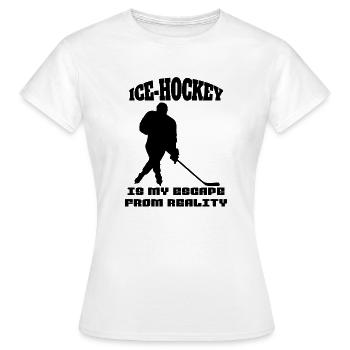 Joueurs de hockey sur glace Hockey sur glace Équipe de hockey Fan de hockey sur glace - T-shirt Femme - blanc - Devant - AI Model Female 172 dark (172cm)