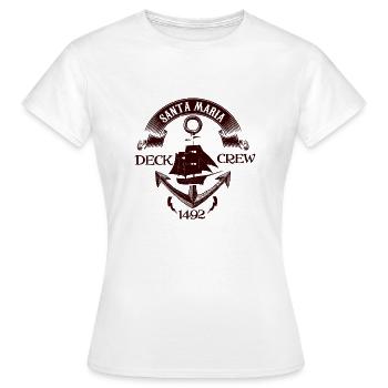 SANTA MARIA DECK CREW 1492 - Women's T-Shirt - white - Front - AI Model Female 172 dark (172cm)