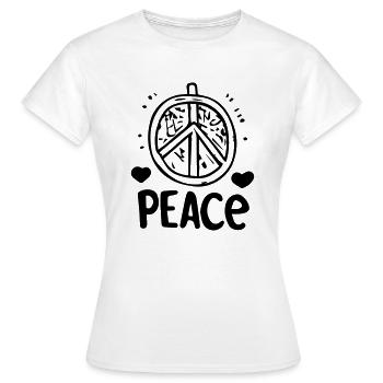 Friede - Frauen T-Shirt - Weiß - Vorne - AI Model Female 172 dark (172cm)