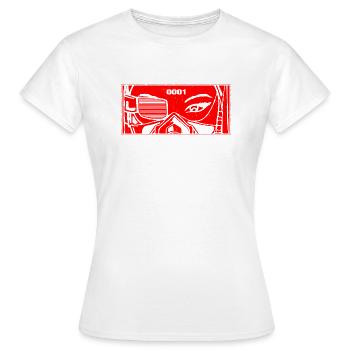 Cyber Esthétique Anime Fille Yeux Cyber Goth - T-shirt Femme - blanc - Devant - AI Model Female 172 dark (172cm)