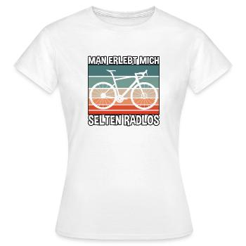 Les cyclistes sont rarement sans vélo - T-shirt Femme - blanc - Devant - AI Model Female 172 dark (172cm)