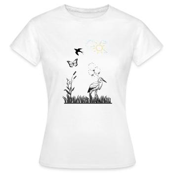 Source - T-shirt Femme - blanc - Devant - AI Model Female 172 dark (172cm)