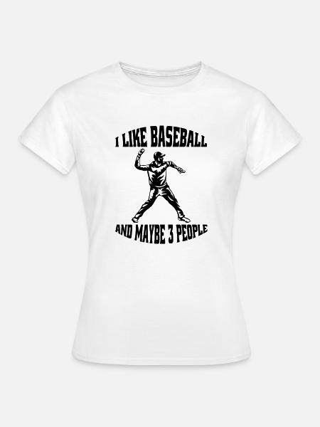 Baseball Baseballer Baseballspieler Baseballteam - Frauen T-Shirt - Weiß