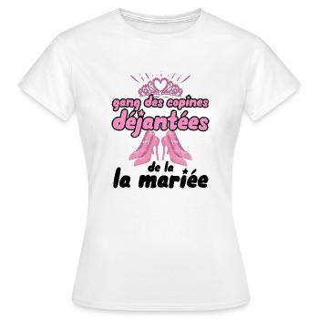 Gang des copines déjantées de la mariée 2 evjf - T-shirt Femme - blanc - Devant - AI Model Female 172 dark (172cm)