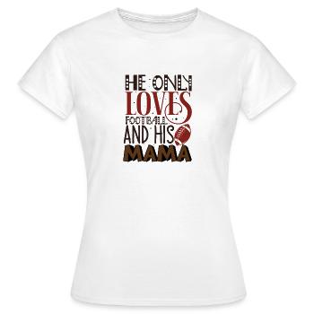 Jolie maman de football disant - J’adore le football et maman - T-shirt Femme - blanc - Devant - AI Model Female 172 dark (172cm)