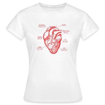 Teile des Herzens - Frauen T-Shirt - Weiß - Vorne - AI Model Female 172 dark (172cm)