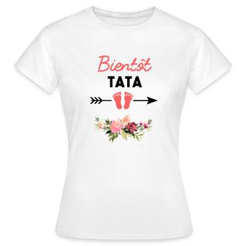 annonce grossesse pour Bientôt tata - T-shirt Femme - blanc - Devant - AI Model Female 172 dark (172cm)