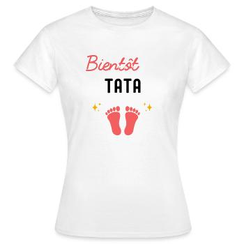 Bientôt tata cadeau naissance grossesse tata - T-shirt Femme - blanc - Devant - AI Model Female 172 dark (172cm)