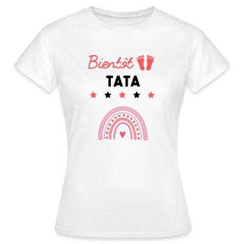 Bientôt tata cadeau grossesse famille - T-shirt Femme - blanc - Devant - AI Model Female 172 dark (172cm)