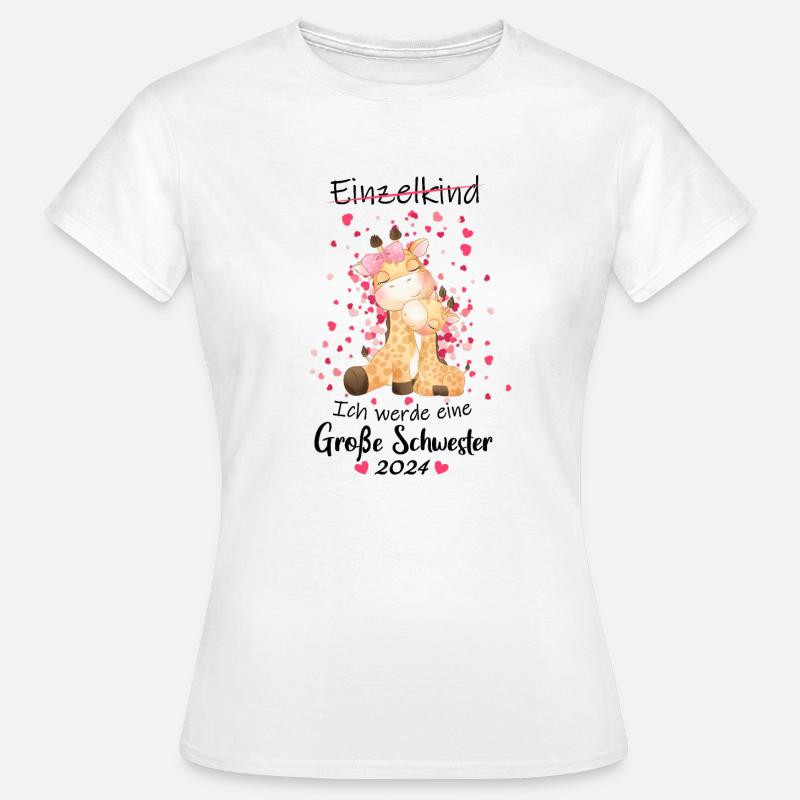 Ich Werde Eine Große Schwester 2024 - Frauen T-Shirt - Weiß