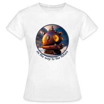 Auf dem Weg in die Zukunft - Frauen T-Shirt - Weiß - Vorne - AI Model Female 172 dark (172cm)