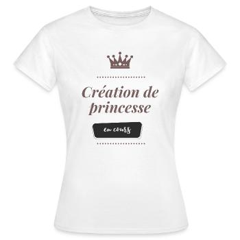 Création de princesse en cours - T-shirt Femme - blanc - Devant - AI Model Female 172 dark (172cm)