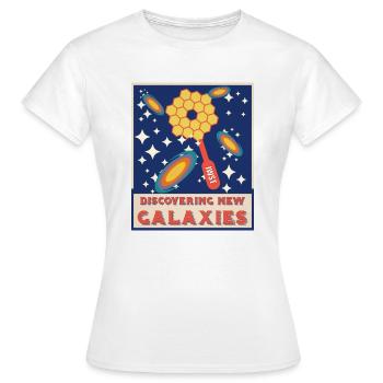 À la découverte de nouvelles galaxies - T-shirt Femme - blanc - Devant - AI Model Female 172 dark (172cm)