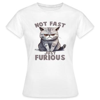 Not Fat just Furious - Women's T-Shirt - white - Front - AI Model Female 172 dark (172cm)