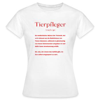 Tierpfleger Definition - Frauen T-Shirt - Weiß - Vorne - AI Model Female 172 dark (172cm)