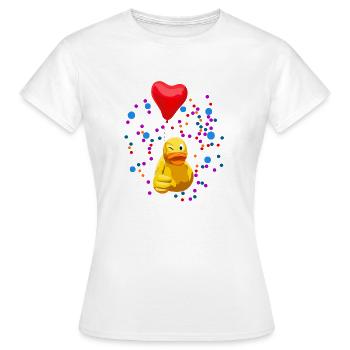 canard canard cool canard avec ballon et clin d’œil - T-shirt Femme - blanc - Devant - AI Model Female 172 dark (172cm)