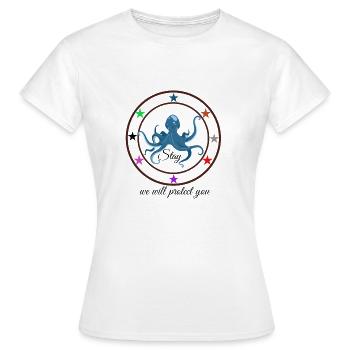 K-pop 5-star - T-shirt Femme - blanc - Devant - AI Model Female 172 dark (172cm)