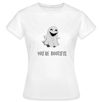 you´re bootiful boo Geist - Frauen T-Shirt - Weiß - Vorne - AI Model Female 172 dark (172cm)