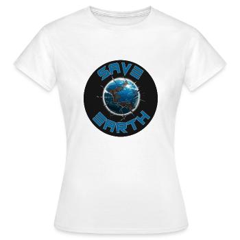 SAUVER LA TERRE - T-shirt Femme - blanc - Devant - AI Model Female 172 dark (172cm)