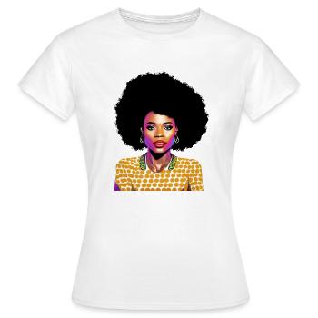 Black Woman - Frauen T-Shirt - Weiß - Vorne - AI Model Female 172 dark (172cm)