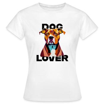 Amant des chiens American Stafford - T-shirt Femme - blanc - Devant - AI Model Female 172 dark (172cm)