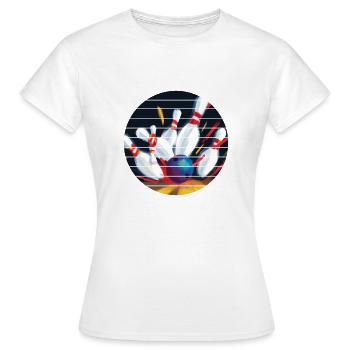 Bowler Skittles Club Bowling Skittles Bowling Club - T-shirt Femme - blanc - Devant - AI Model Female 172 dark (172cm)