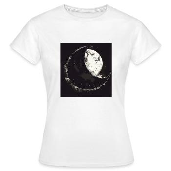 DER MOND - Frauen T-Shirt - Weiß - Vorne - AI Model Female 172 dark (172cm)