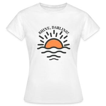 Shine Darling - T-shirt Femme - blanc - Devant - AI Model Female 172 dark (172cm)