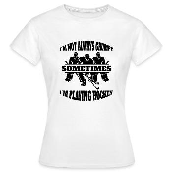 Eishockeyspieler Eishockey Hockeyfan Eishockeyteam - Frauen T-Shirt - Weiß - Vorne - AI Model Female 172 dark (172cm)