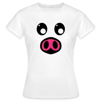 Déguisement de cochon - T-shirt Femme - blanc - Devant - AI Model Female 172 dark (172cm)