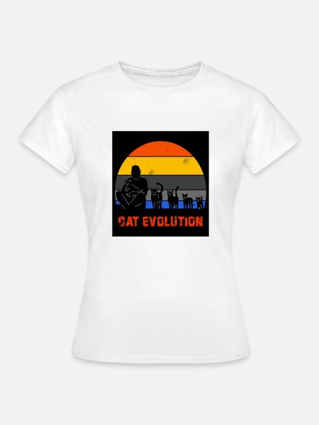 Katzen Evolution - Frauen T-Shirt - Weiß