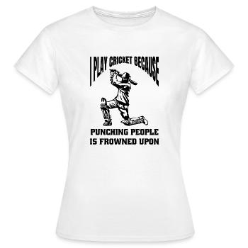 Cricket Cricket Équipe de Cricket Équipe de Cricket - T-shirt Femme - blanc - Devant - AI Model Female 172 dark (172cm)