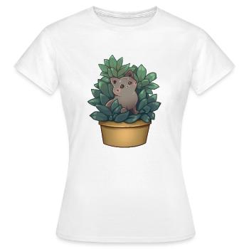 There's something in the bush! - Women's T-Shirt - white - Front - AI Model Female 172 dark (172cm)