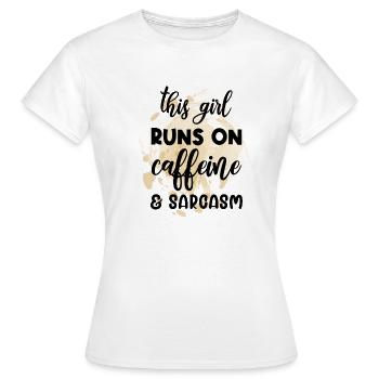 Funny Girl Quotes - Women's T-Shirt - white - Front - AI Model Female 172 dark (172cm)