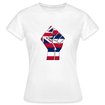 Bundesstaat Hawaii Flagge Stolz Eingeborenes Familienhaus - Frauen T-Shirt - Weiß - Vorne - AI Model Female 172 dark (172cm)