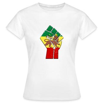 Drapeau rastafari - T-shirt Femme - blanc - Devant - AI Model Female 172 dark (172cm)
